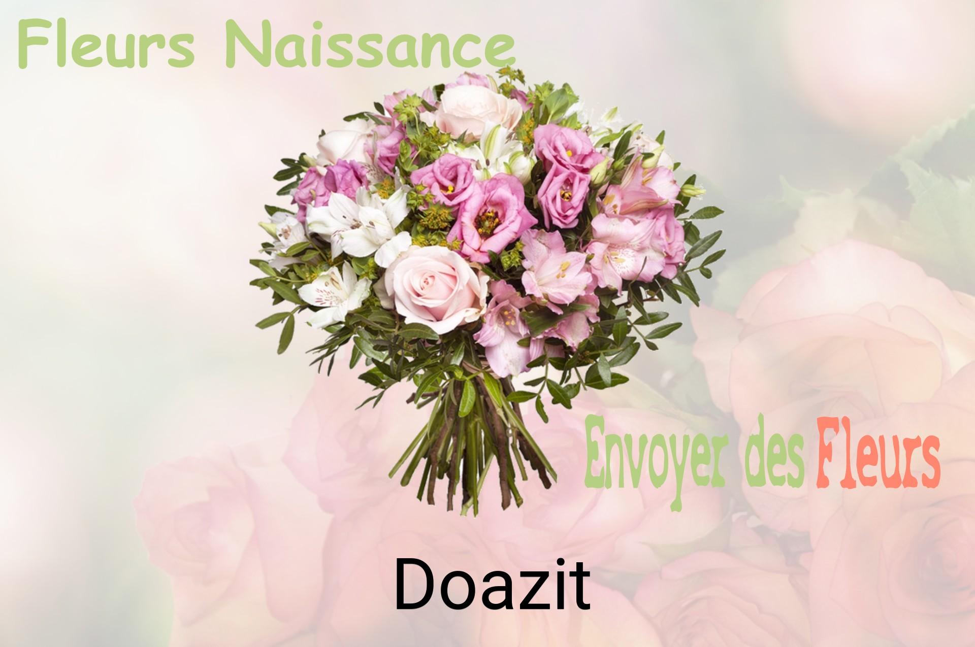 Bouquet de fleurs de naissance livré à Doazit