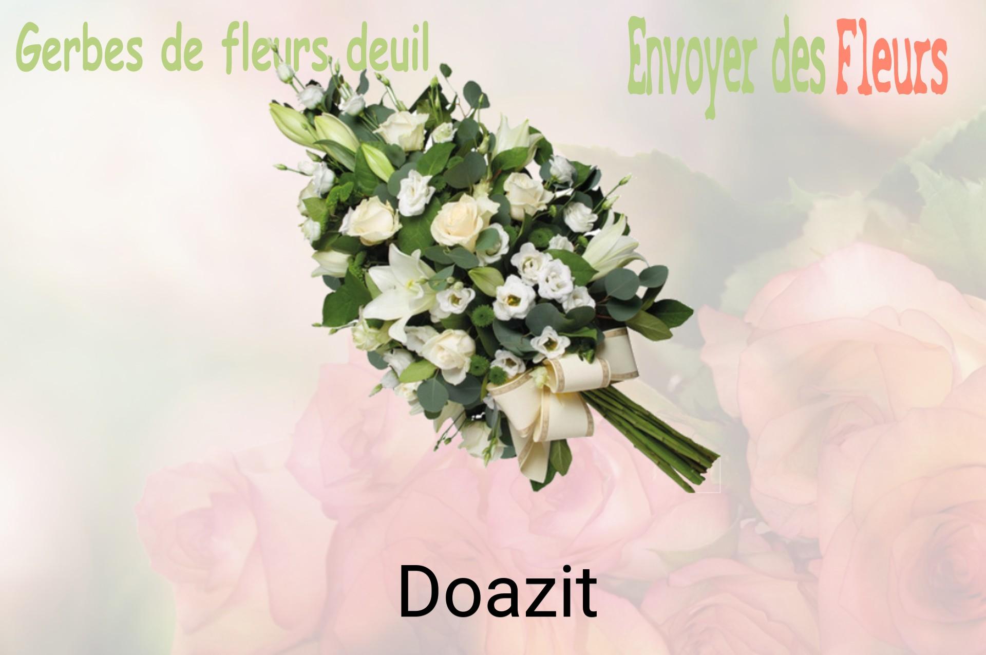 Gerbe de fleurs de deuil livrée à Doazit